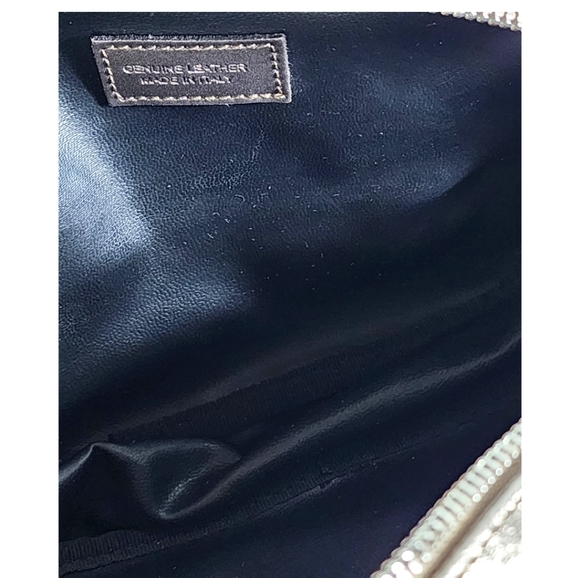 Leather Moscardini Firenze Metallic Crossbody Purse Bag - Made in Italy - Picture 6 of 6